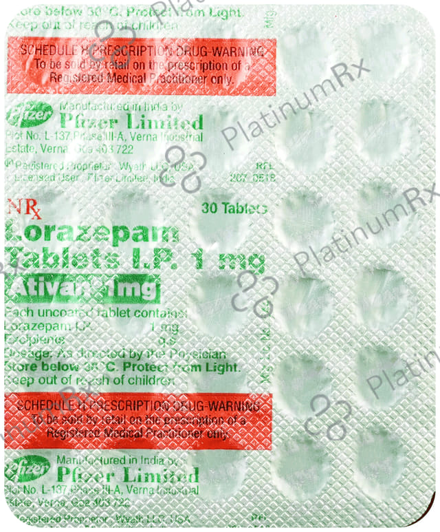 Ativan 1mg Tablet 30s