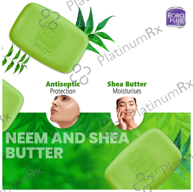Boroplus Antiseptic + Moisturising Soap (125gm Each) Neem 6 units
