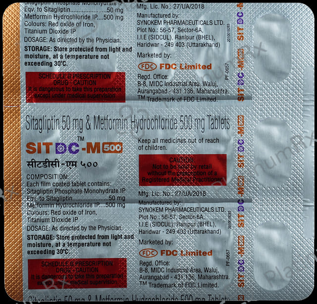 Sit DC M 500/50mg Tablet 15s