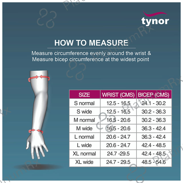 Tynor I 75 Compression Garment Arm Sleeve with Mitten Medium Normal