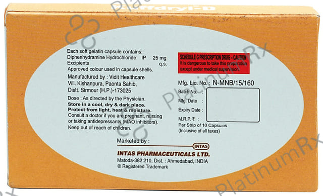 Kuffdryl D 25mg Capsule 10s