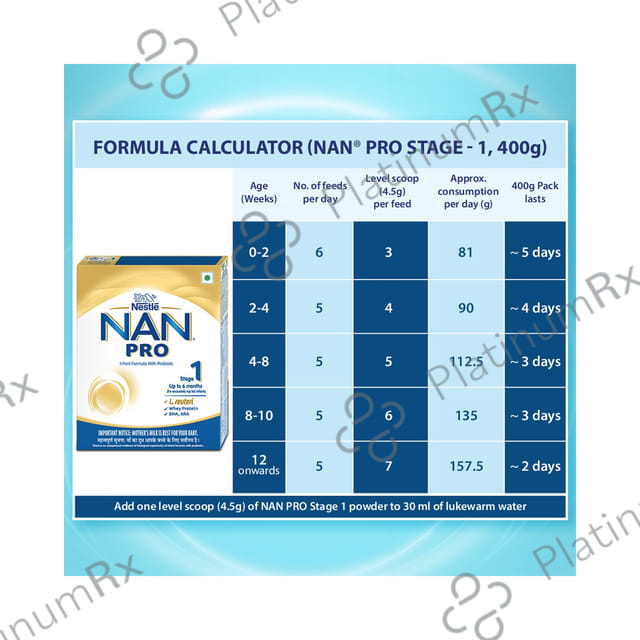 Nan Pro 1 Infant Refill Powder 400gm