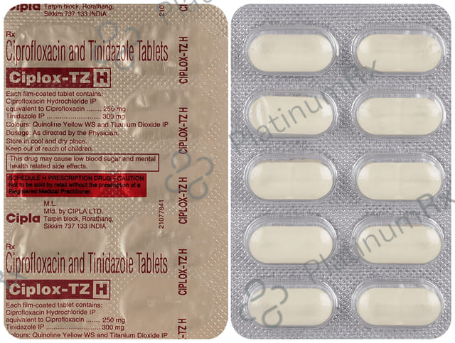 Ciplox TZ H 250/300mg Tablet 10s