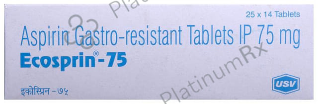Ecosprin 75mg Tablet 14s