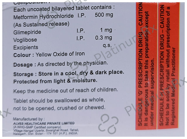 Healmaryl MV 1.3mg Tablet SR 10s