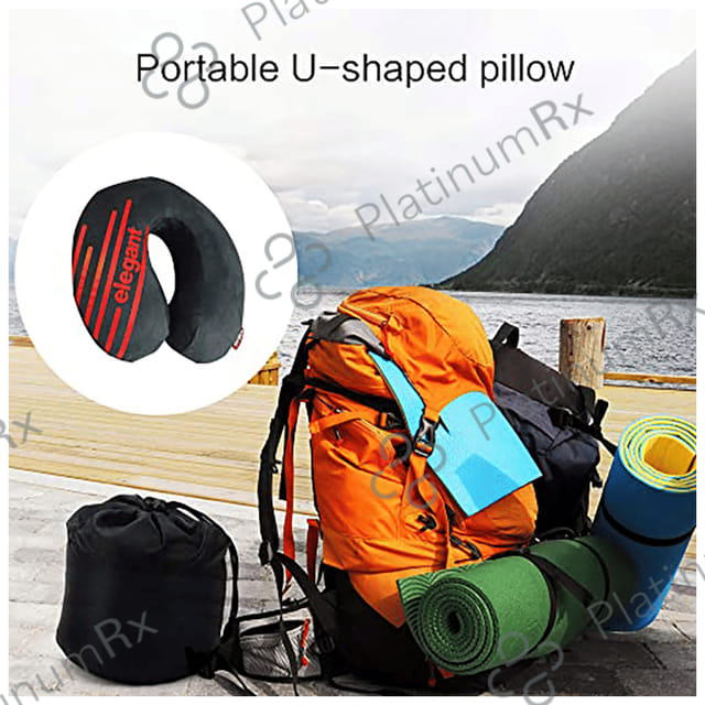 Elegant Cross Travel Pillow Black