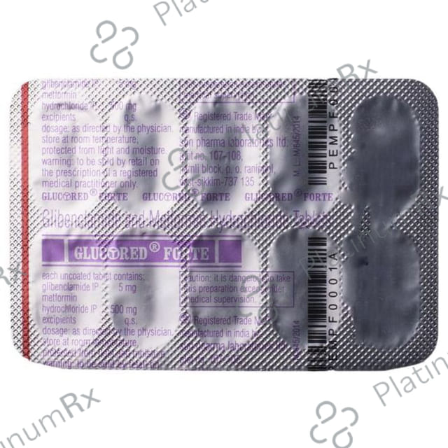 Glucored Forte 5/500mg Tablet 10s