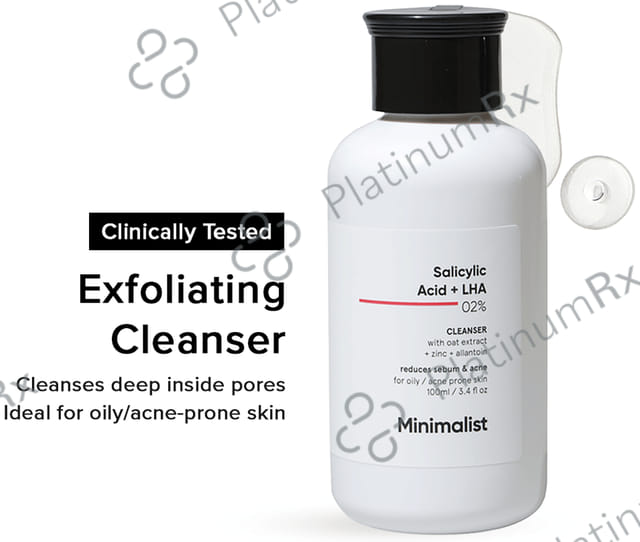 Minimalist 2% Salicyclic Acid + LHA Cleanser 100ml