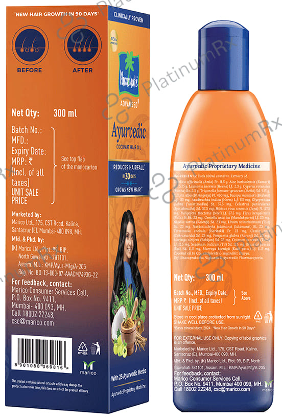 Parachute Advansed Ayurvedic Coconut Hair Oil