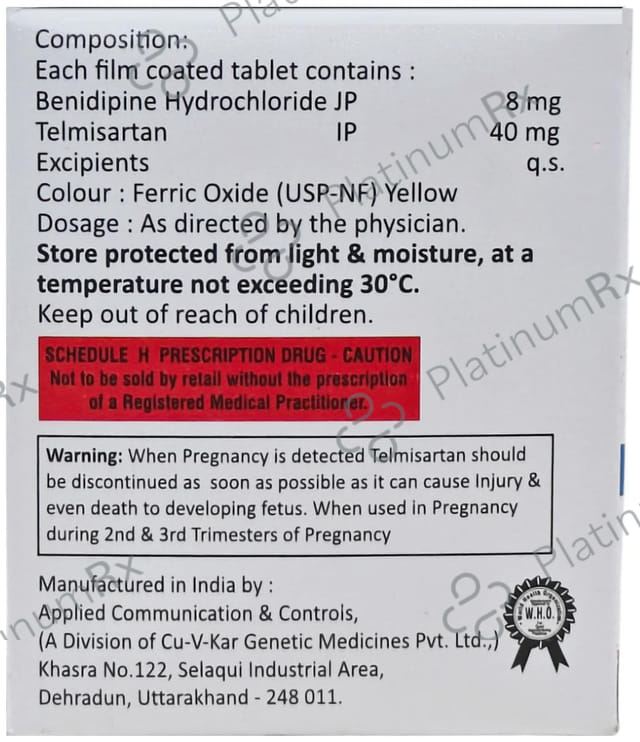 Benitowa TM 8/40mg Tablet 15s