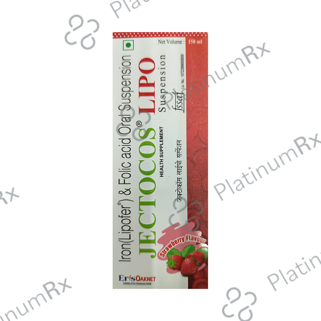 Jectocos Lipo 10mg/25mcg Oral Suspension Strawberry 150ml