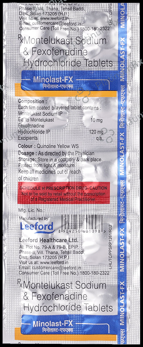 Minolast FX 10/120mg Tablet 10s