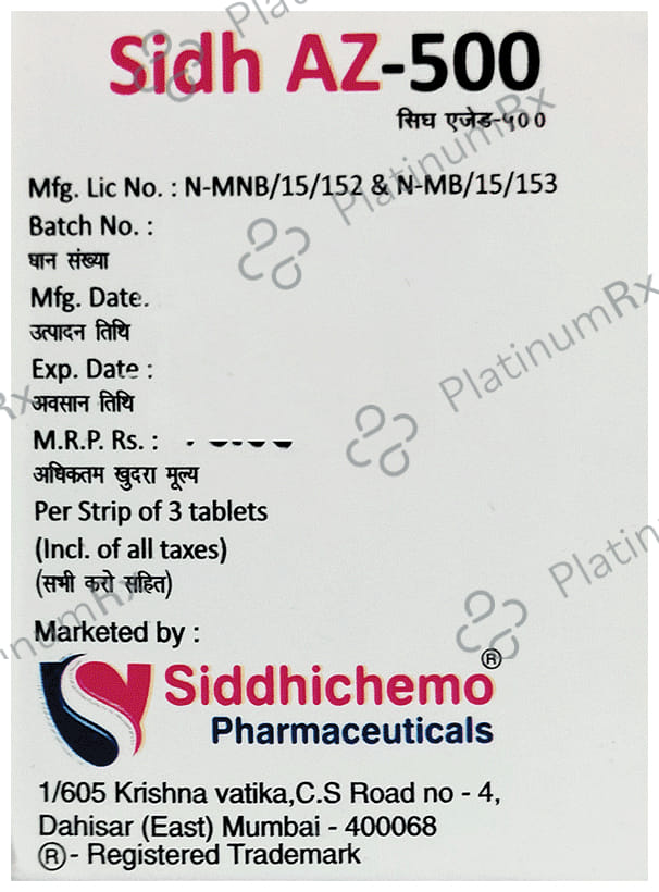Sidh AZ 500 Tablet