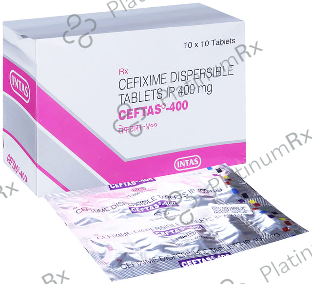 Ceftas 400mg Tablet DT 10s