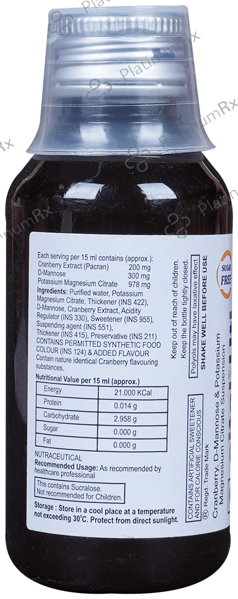 Cital Uti 200/300/978mg Sugar Free Oral Suspension 100ml