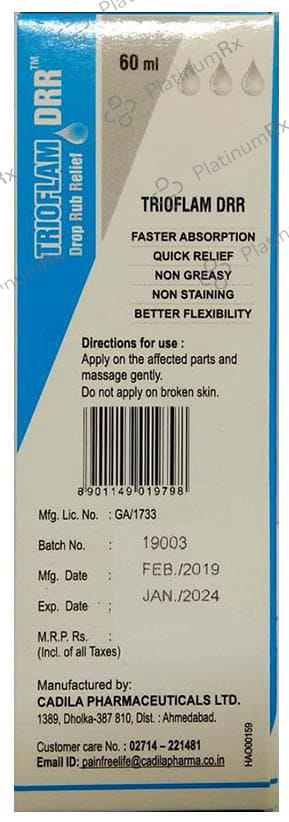 Trioflam DRR Drop Rub Relief 60ml