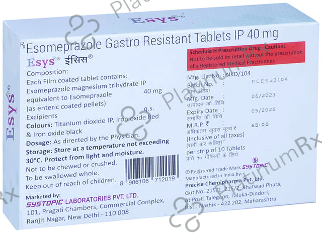 Esys 40mg Tablet 10s