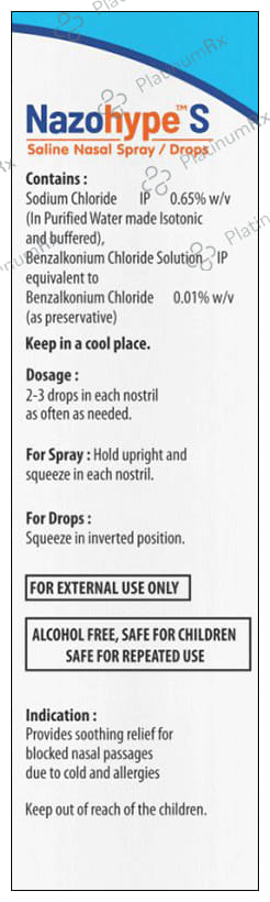 Nazohype S Saline Nasal Sparay/Drops 10ml