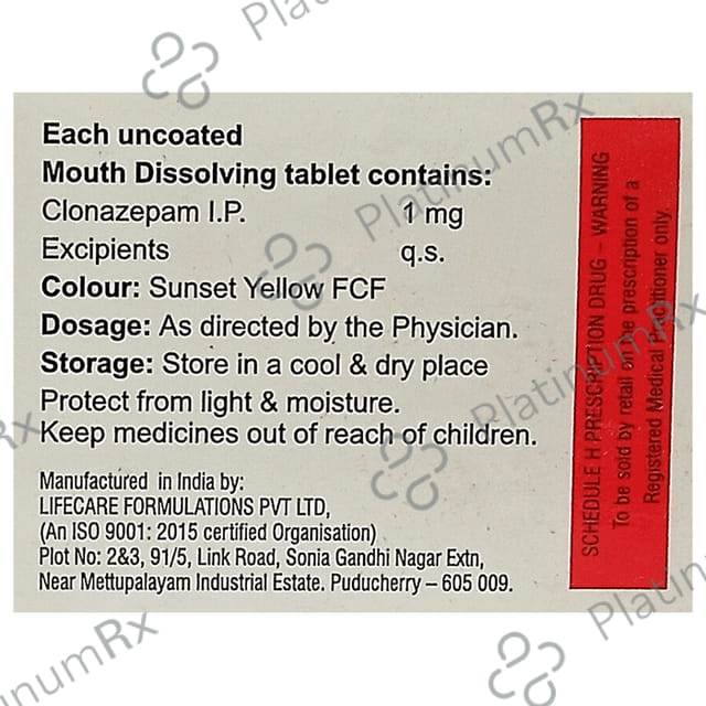 AFD Clona 1mg Tablet MD 10s