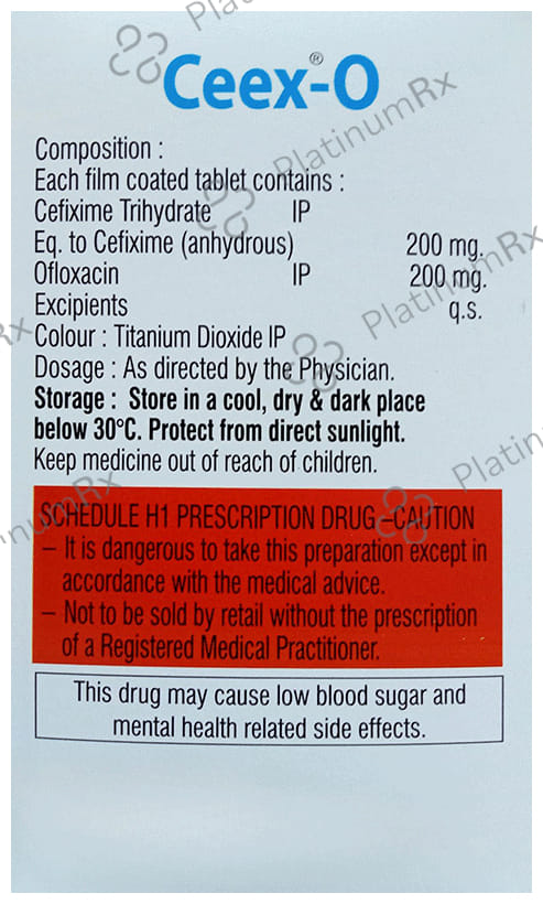 Ceex O 200/200mg Tablet 10s