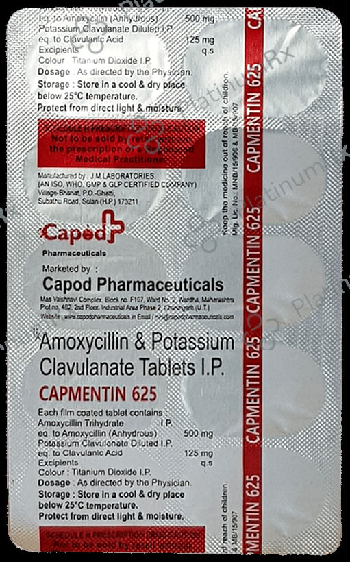 Capmentin 625 Tablet