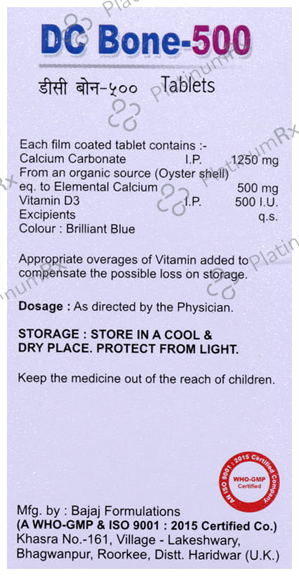 DC Bone 500mg Tablet 15s