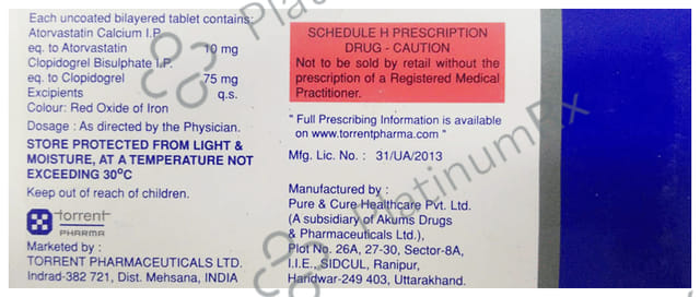 Deplatt AV 10/75mg Tablet 10s