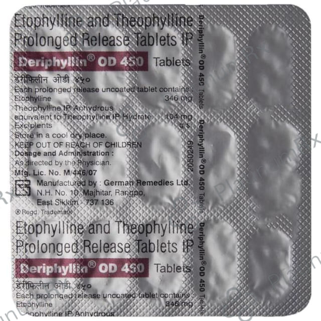 Deriphyllin OD 450mg Tablet PR 15s
