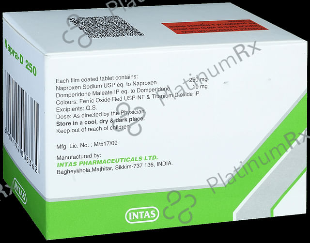 Napra D 250/10mg Tablet 10s