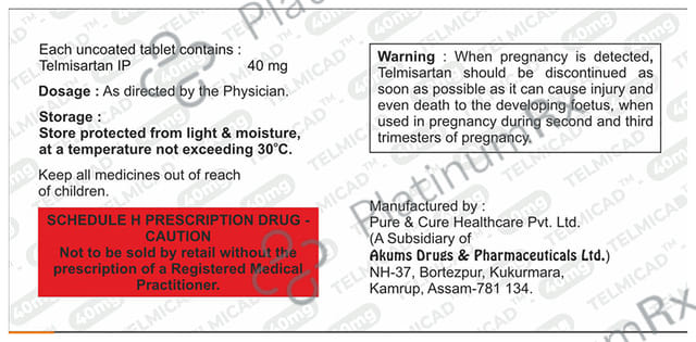Telmicad 40mg Tablet