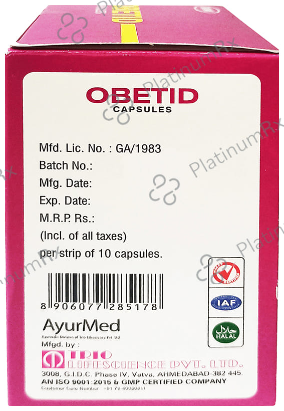 Trio Obetid Capsule 10s