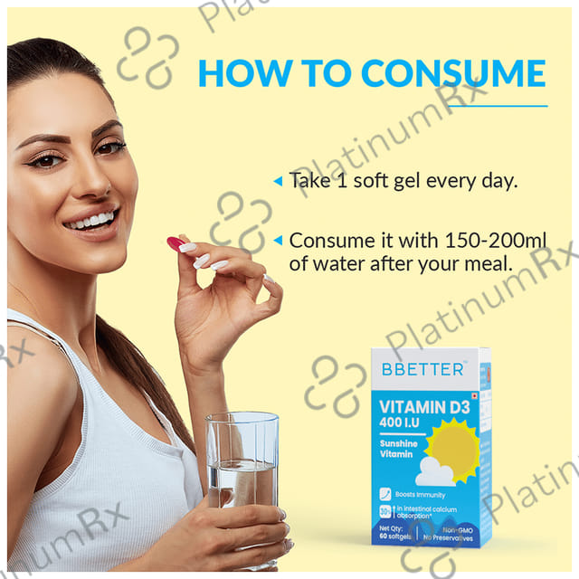 BBetter Vitamin D3 400IU Softgel