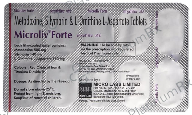 Microliv Forte 500/140/150mg Tablet 10s