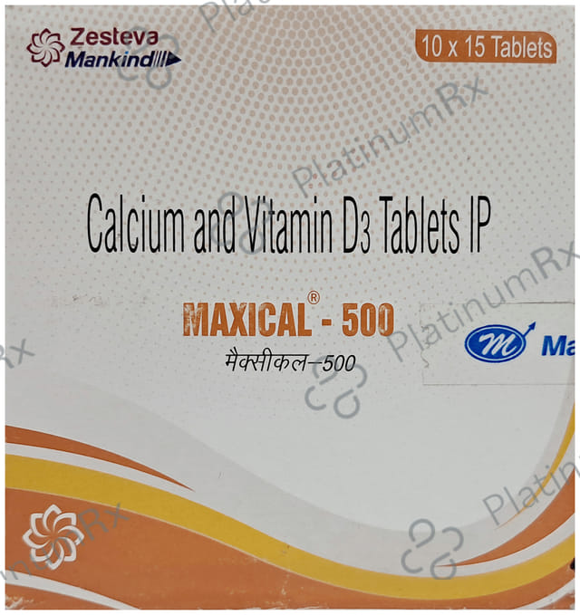 Maxical 500 500mg/250IU Tablet 15s