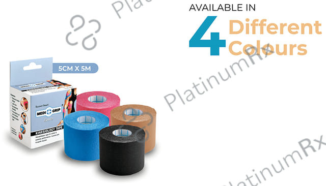 Medigrip Sports Kinesiology Tape 5cm x 5m Blue & Brown