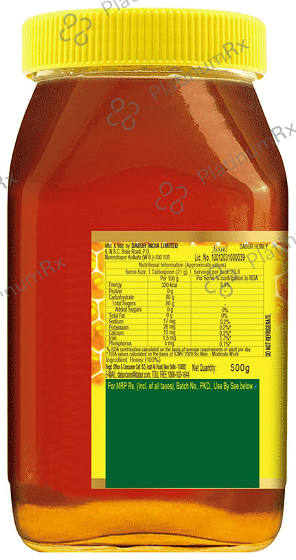 Dabur Honey 100% Pure Honey Brand With No Sugar Adulteration 500gm