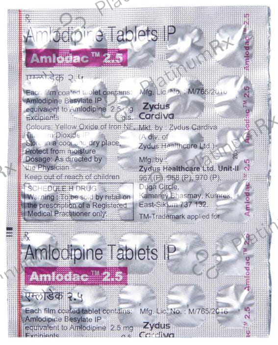 Amlodac 2.5mg Tablet 30s