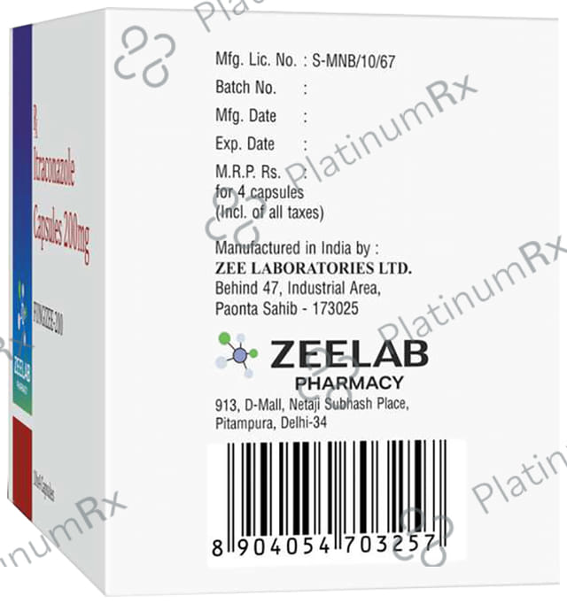 Fungizee 200mg Capsule 4s