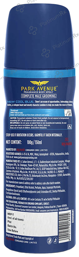 Park Avenue Cool Blue Deo Liquid 100gm