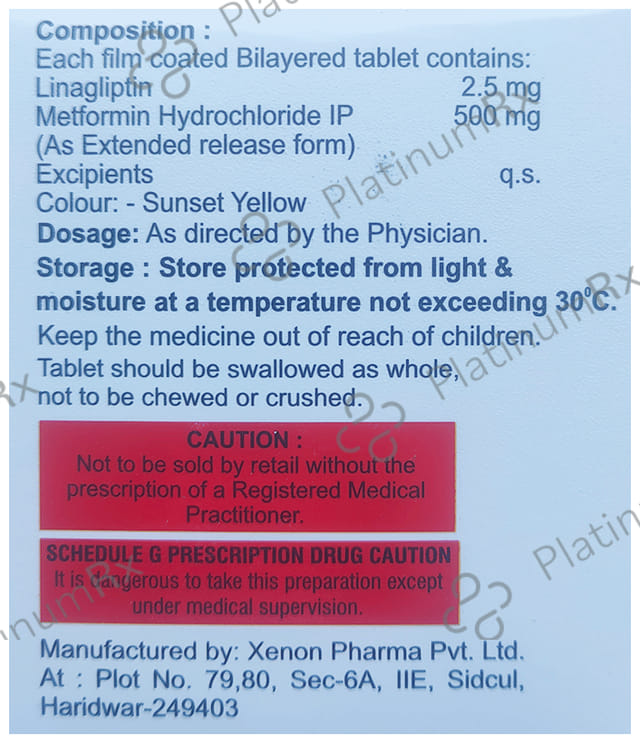Linagly M 2.5/500mg Tablet ER 10s