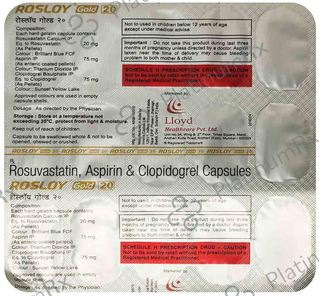 Rosloy Gold 75/20/75mg Capsule 15s