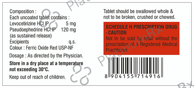 Elriz D 5/120mg Tablet SR 10s