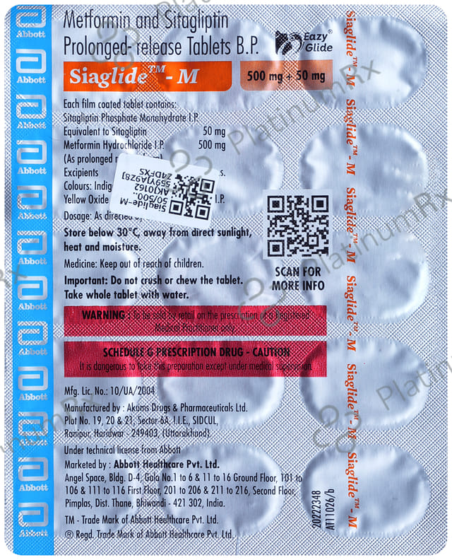 Siaglide M 50/500mg Tablet PR 15s