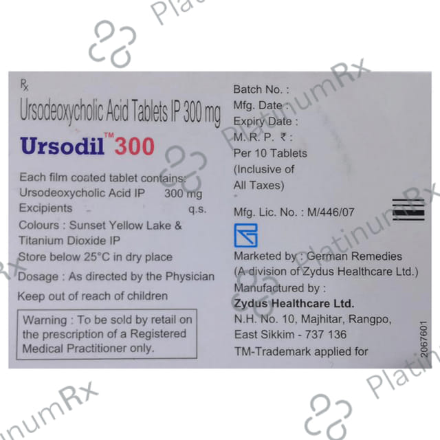 Ursodil 300mg Tablet