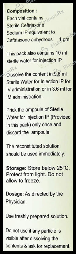 Peptocef 1G Injection