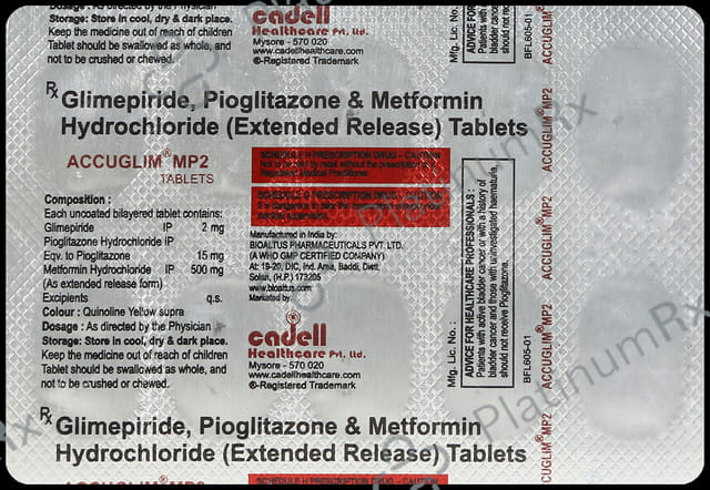 Accuglim MP 2/500/15mg Tablet 10s