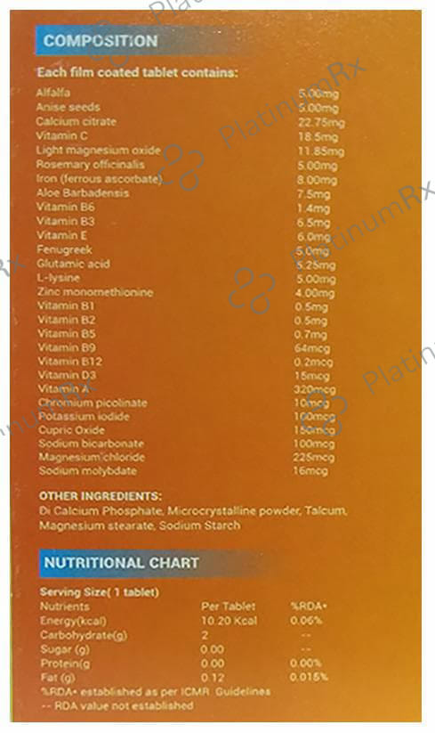 LDD Bioscience Vitamin D Cal Alfa+ - Multivitamin & Multimineral for Healthy Bones & Teeth - Tablet 60 Tablet