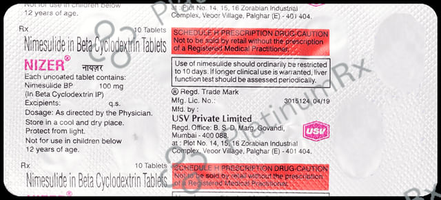 Nizer 100mg Tablet 10s