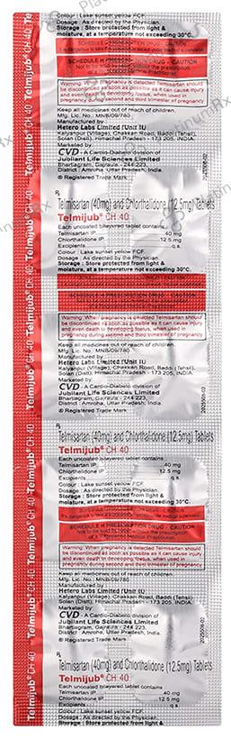 Telmijub CH 40/12.5mg Tablet 10s