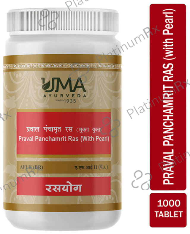 Uma Ayurveda Praval Panchamrit Ras With Pearl Tablet 1000 tablets